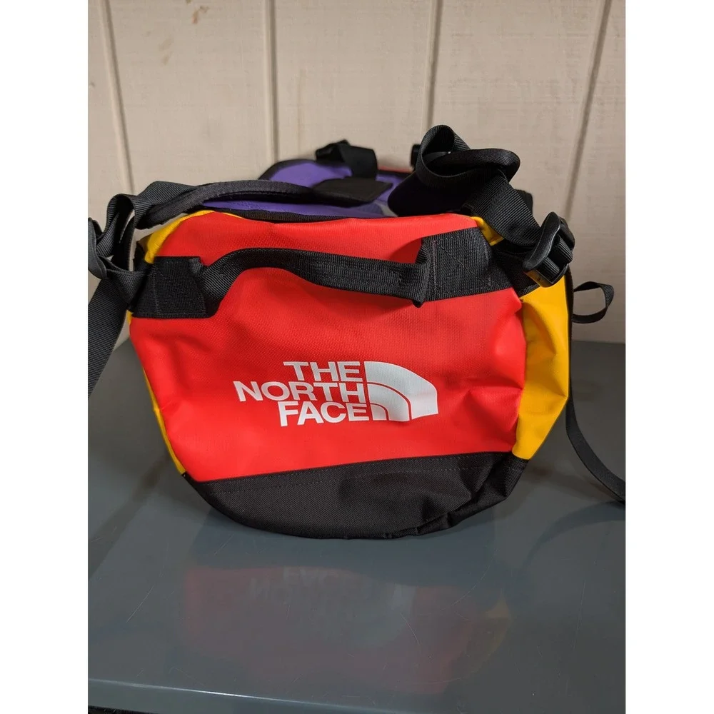The North Face Base Camp Duffel XS 31L Summit Gold Red Purple Backpack Straps